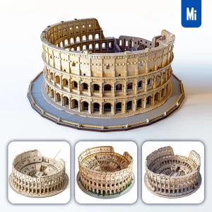 Midjourney Prompt Rome Roman Colosseum Assembled 3D Lego Model Scene