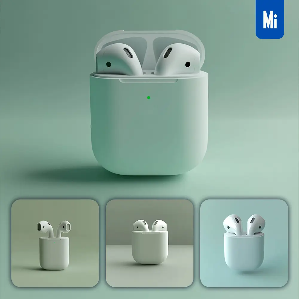 Midjourney Prompt Airpods Apple Earphone 3D Cartoon Cute Render C4D Icon