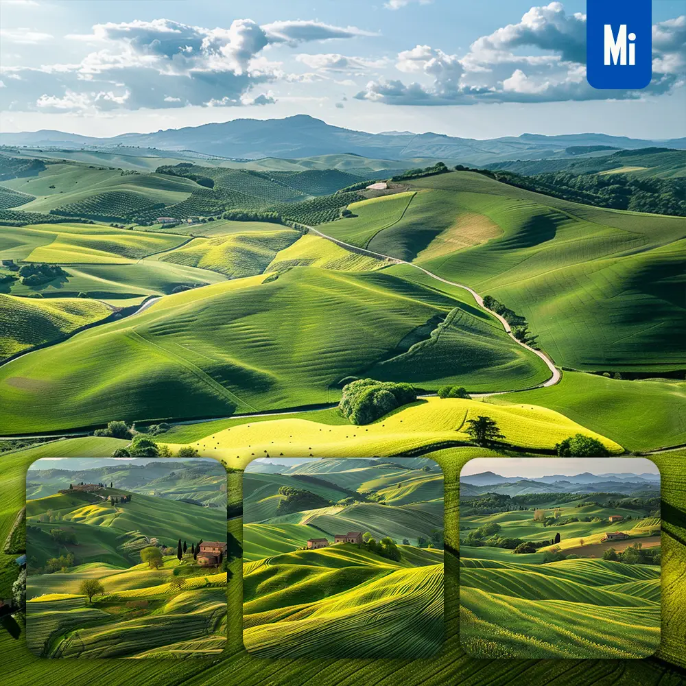 Midjourney Prompt Countryside Field Hill Farmhouse Landscape Photography