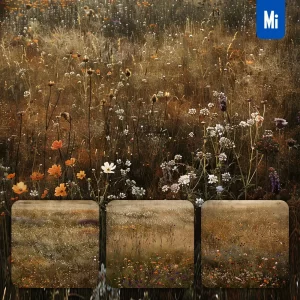 Midjourney Prompt Flower Meadow Wildflower Grass Weed Grassland Vintage Antiquated Old Oil Painting