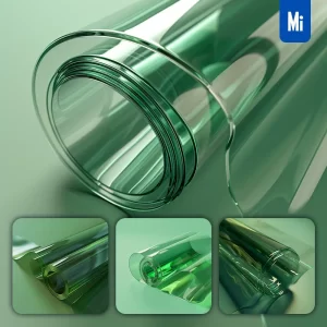 Midjourney Prompt Green Roll Transparent 3D Glass Plastic