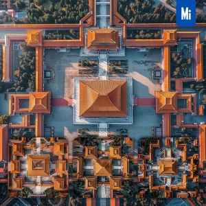Midjourney Prompt Beijing Forbidden City Palace History Wall Courtyard Landscape Photography