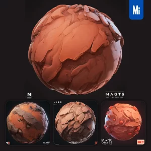 Midjourney Prompt Mars Icon Design UI 3D Rendering Game Planet