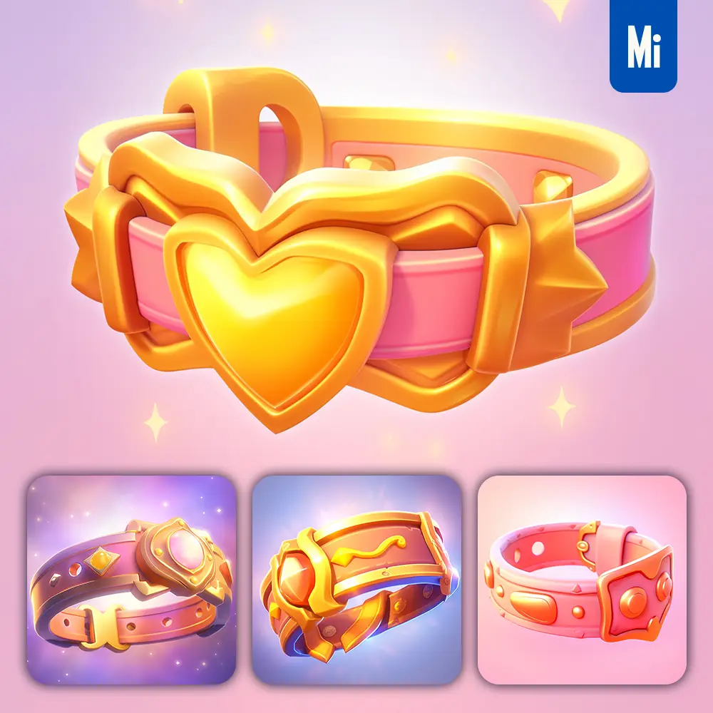 Midjourney Prompt Belt Golden 3D Icon Game Cartoon Cute Lovely