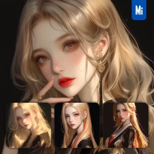 Midjourney Prompt Black Beautiful Woman Girl Lady Face Portrait Animation Cartoon