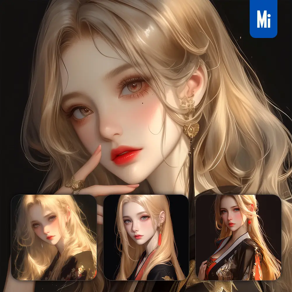 Midjourney Prompt Black Beautiful Woman Girl Lady Face Portrait Animation Cartoon