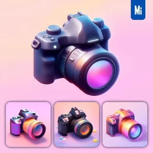 Midjourney Prompt Camera 3D Icon Game Cartoon Cute Lovely