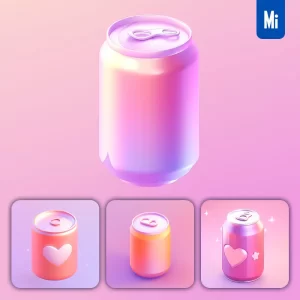 Midjourney Prompt Can 3D Icon Game Cartoon Cute Lovely