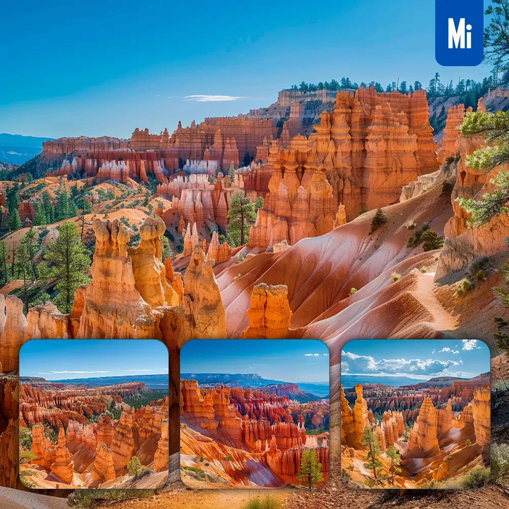 Midjourney Prompt Canyon Hoodoo Badland Sky Natural Landscape Photography