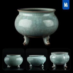 Midjourney Prompt Censer Chinese Porcelain China Crackle Glaze Pattern Ceramic Photography
