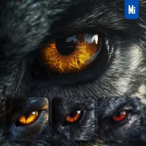 Midjourney Prompt Eyes Wolf Coyote Detailed Pupil Close Up Photography