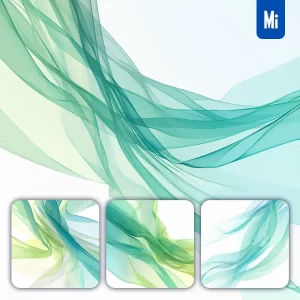 Midjourney Prompt Green Blue Voile Fabric Abstract Background Minimalism Fluid Wavy