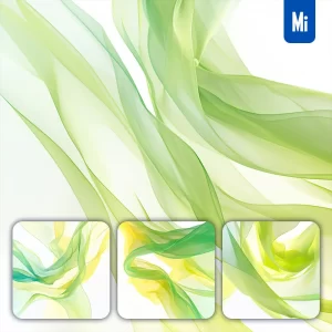 Midjourney Prompt Green Yellow Voile Fabric Abstract Background Minimalism Fluid Wavy