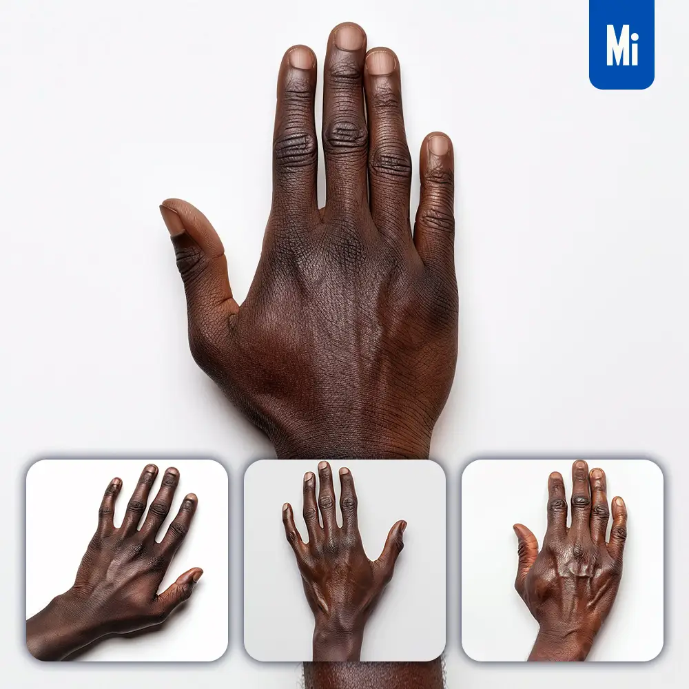Midjourney Prompt Hand Back Africa Black Man Woman Photography