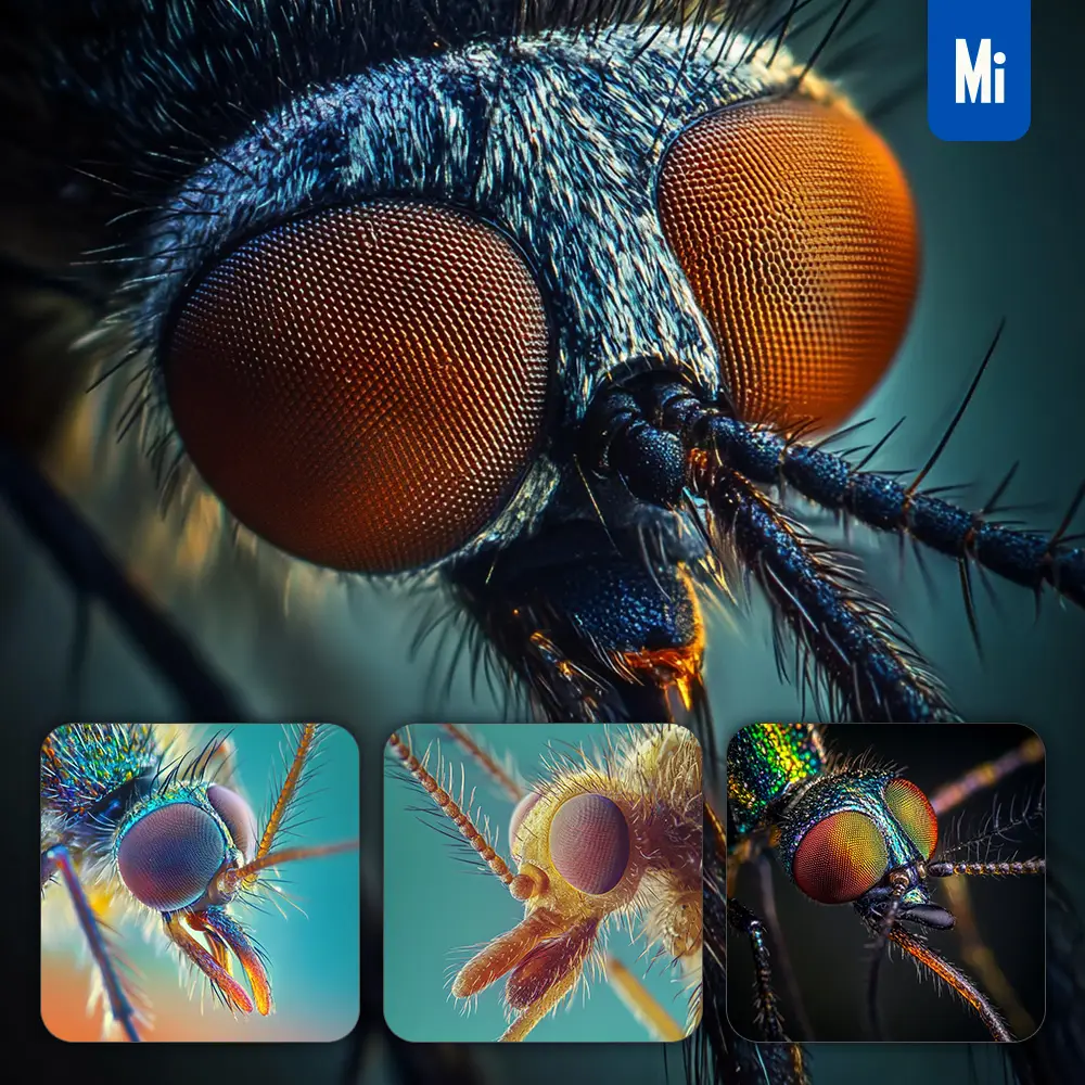 Midjourney Prompt Mosquito Mouth Eyes Proboscis Head Detailed Feature Close Up Photography