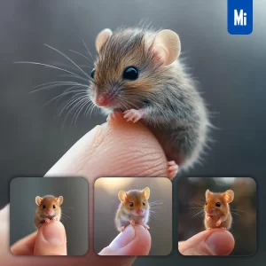 Midjourney Prompt Mouse Mouselet Little Baby Small Tiny Finger Cute Photography