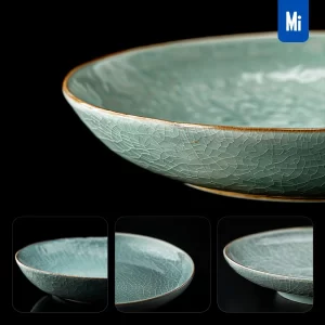 Midjourney Prompt Plate Edge Chinese Porcelain China Crackle Glaze Pattern Ceramic Photography