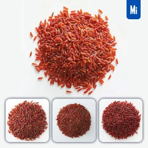 Midjourney Prompt Red Rice Pile Rounded Photography