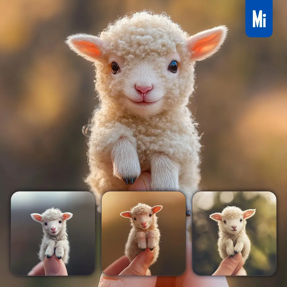 Midjourney Prompt Sheep Lamb Little Baby Small Tiny Finger Cute Photography