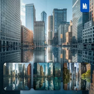 Midjourney Prompt Skyscraper Water City Building Chicago Lake Tower Landscape Photography