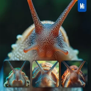 Midjourney Prompt Snail Head Tentacles Eyes Detailed Close Up Photography
