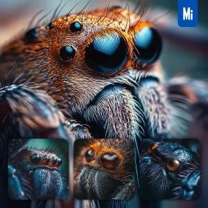 Midjourney Prompt Tarantula Head Eyes Detailed Feature Close Up Photography