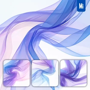 Midjourney Prompt Violet Purple Blue Voile Fabric Abstract Background Minimalism Fluid Wavy