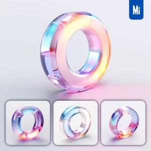 Midjourney Prompt O Letter Glass C4D Transparent Crystal