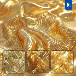Midjourney Prompt Golden Wire Fabric Material Background