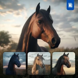 Midjourney Prompt Horse Vigilant Cineframe Close Up Photography