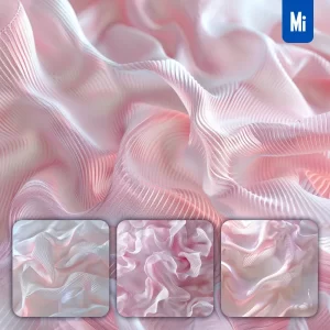 Midjourney Prompt Pink White Wire Fabric Material Background
