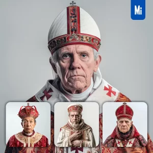 Midjourney Prompt Pope Senile Gerontal Renaissance Medieval Primitive Portrait Photography