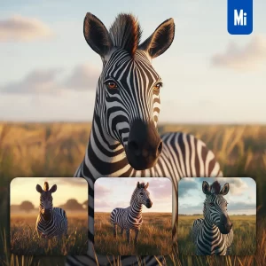 Midjourney Prompt Zebra Vigilant Cineframe Close Up Photography