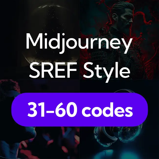 A guideline and examples to SREF Style Reference in Midjourney (31-60 codes)