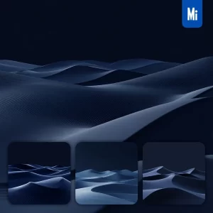 Midjourney Prompt Blue Sand Dunes Gradient Background Minimalist Photography