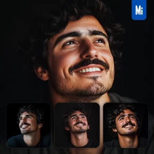 Midjourney Prompt Mustache Man Male Smiling Smile Looking Black Portrait Photography
