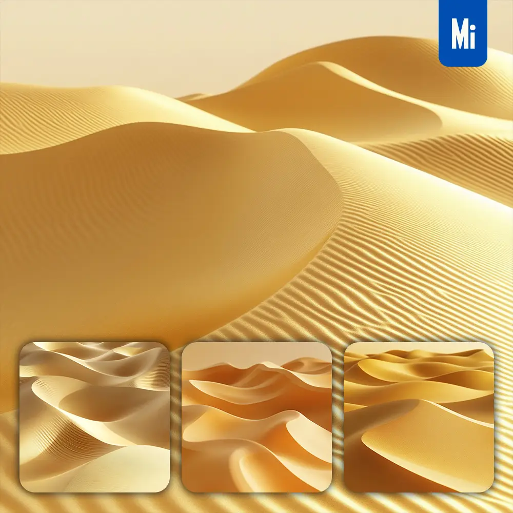 Midjourney Prompt Yellow Sand Dunes Gradient Background Minimalist Photography
