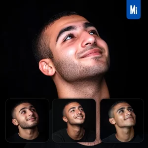 Midjourney Prompt Young Man Male Attractive Young Adult Smiling Smile Looking Black Portrait Photography