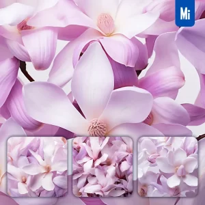 Midjourney Prompt Magnolia Flowers Petals Purple Close Up Art Beauty Photography