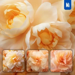 Midjourney Prompt Peonies Peony Orange Flower Petals Close Up Art Beauty Photography