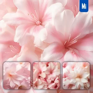 Midjourney Prompt Pink Azaleas Flower Petals Close Up Art Beauty Photography