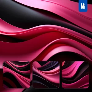 Midjourney Prompt Pink Modern Abstract Shape Elegant 3D Wallpaper Design Screensaver Curved Lines Minimalistic Background