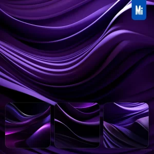 Midjourney Prompt Purple Violet Modern Abstract Shape Elegant 3D Wallpaper Design Screensaver Curved Lines Minimalistic Background