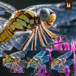 Ideogram Prompt Dragonfly Wings Head Macroshot Close Up Macro Photography