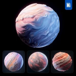 Midjourney Prompt Mercury Icon Design UI 3D Rendering Game Planet