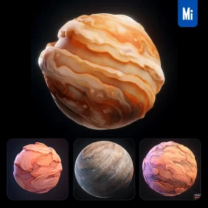 Midjourney Prompt Venus Icon Design UI 3D Rendering Game Planet