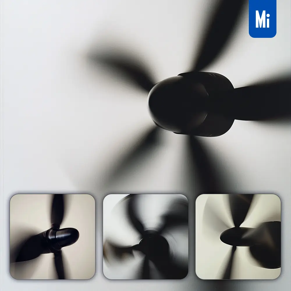 Midjourney Prompt Black Propeller Silhouette Blurry Shadow Spin Rotate Rotation Revolve
