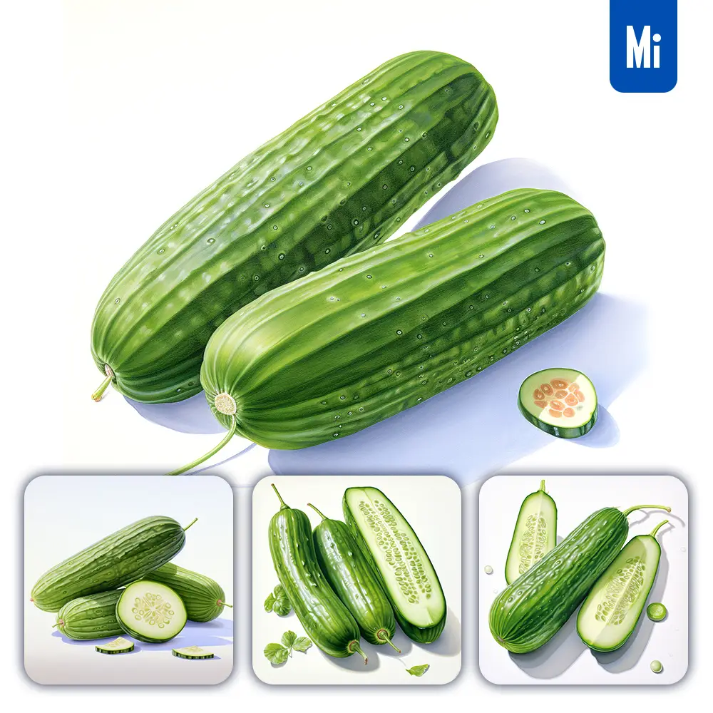 Midjourney Prompt Cucumber Vegetable Detailed Illustration Painting