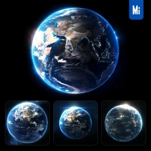 Midjourney Prompt Earth Heavenly Planet 3D Rendering Photography