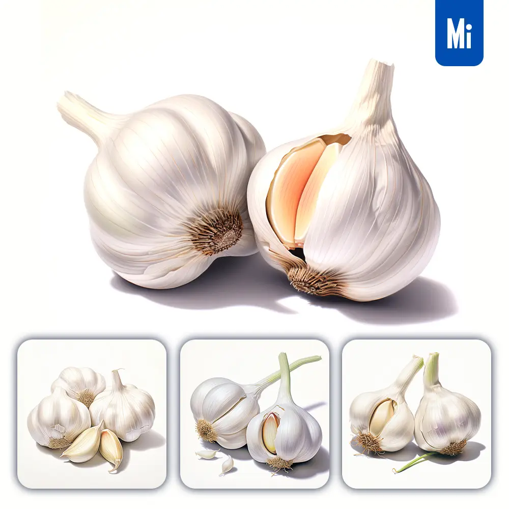 Midjourney Prompt Garlic Vegetable Detailed Illustration Painting